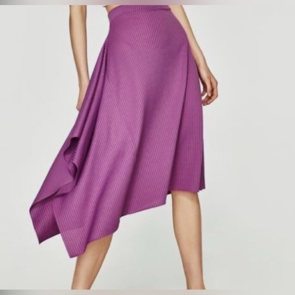 Elegant Purple Asymmetrical Skirt